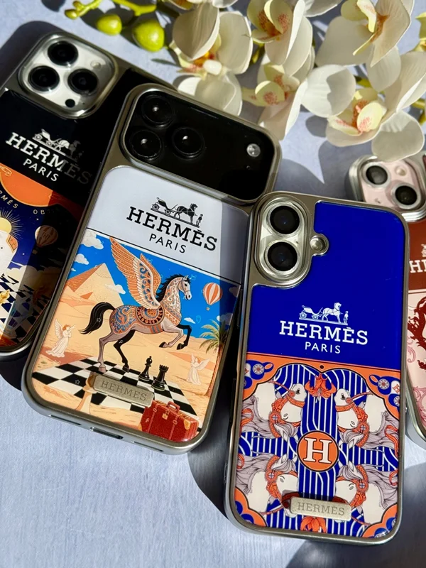 قاب Thierry Hermes گوشی آیفون 14 پرومکس رنگ نیمه بالایی: قهوه ای، مدل: iPhone 14Promax - Image 5