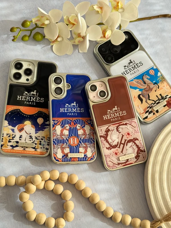 قاب Thierry Hermes گوشی آیفون 14 پرومکس رنگ نیمه بالایی: قهوه ای، مدل: iPhone 14Promax - Image 2